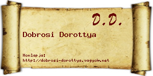 Dobrosi Dorottya névjegykártya